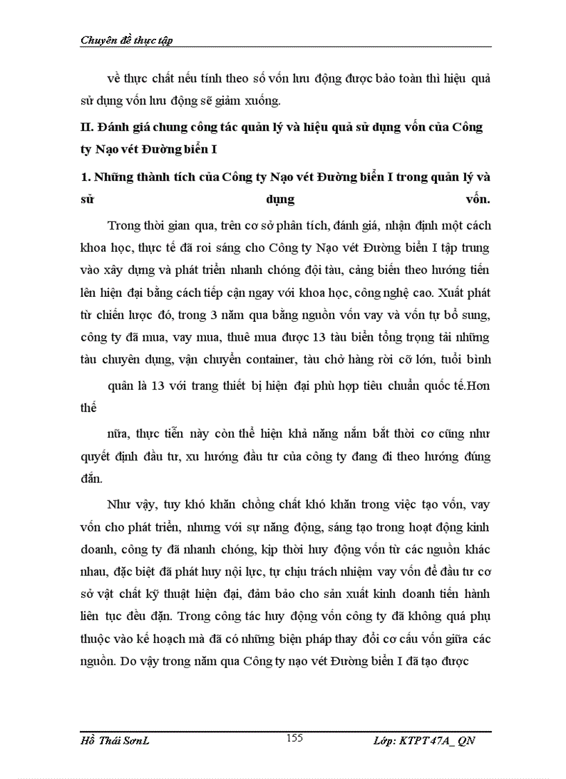image for page Một số vấn đề về nâng cao hiệu quả sử dụng vốn ở Công ty Nạo vét Đường biển I