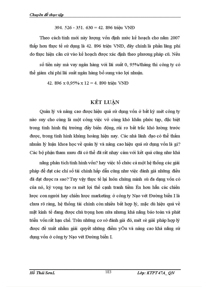 image for page Một số vấn đề về nâng cao hiệu quả sử dụng vốn ở Công ty Nạo vét Đường biển I