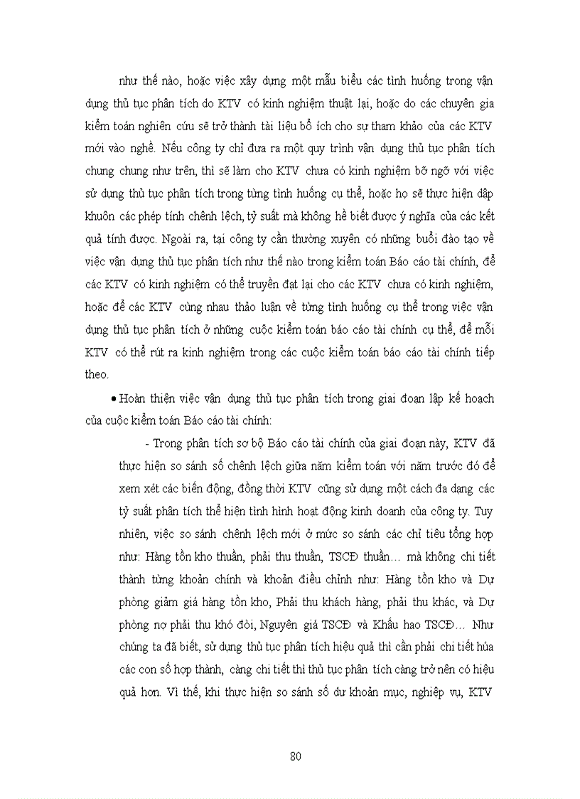 image for page Vận dụng thủ tục phân tích trong kiểm toán Báo cáo tài chính do công ty TNHH Kiểm toán quốc gia Việt nam thực hiện