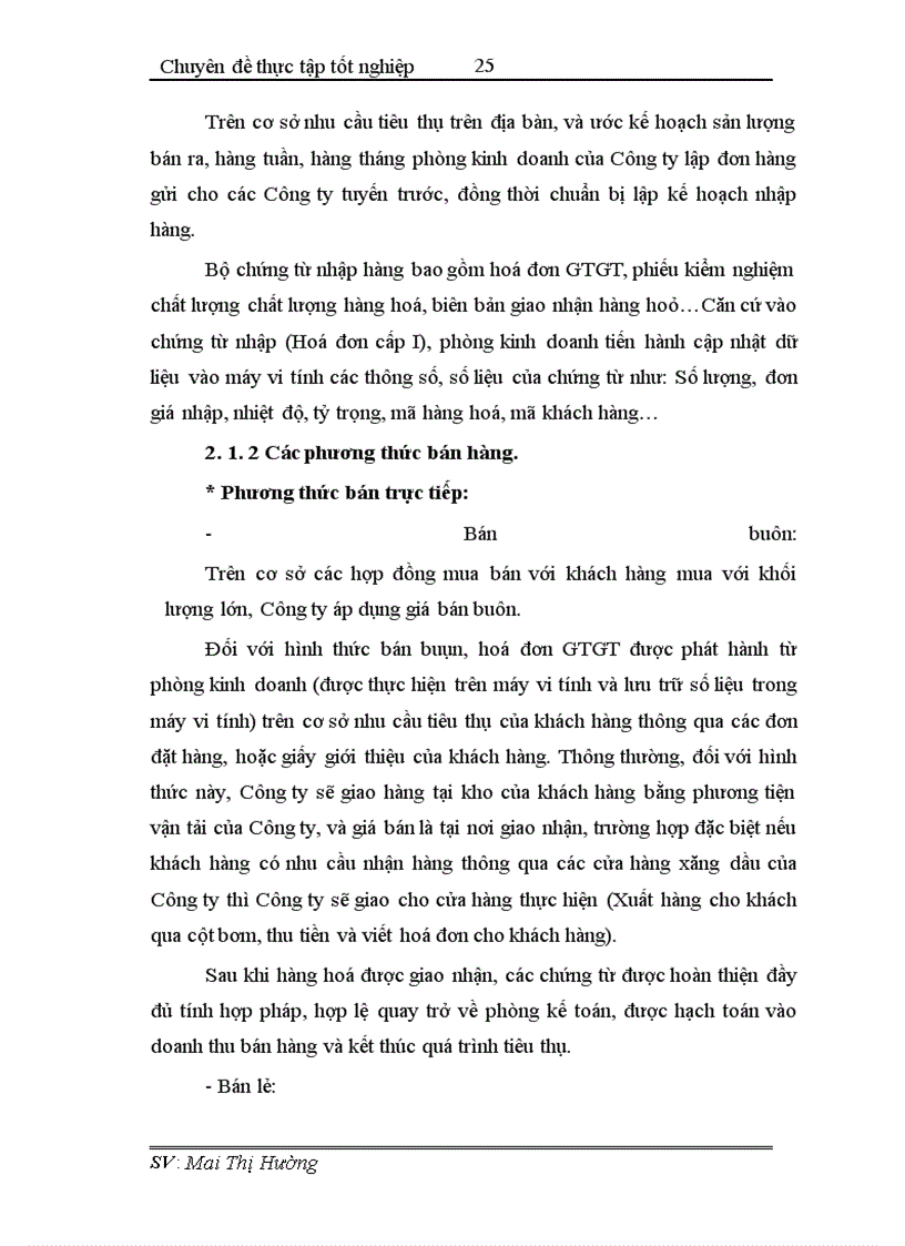 image for page Hoàn thiện công tác hạch toán tiêu thụ và xác định kết quả tiêu thụ tại Công ty xăng dầu Thái Bình