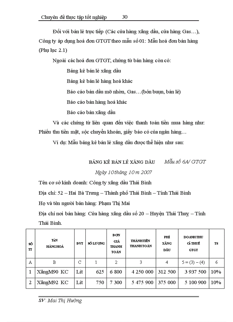 image for page Hoàn thiện công tác hạch toán tiêu thụ và xác định kết quả tiêu thụ tại Công ty xăng dầu Thái Bình