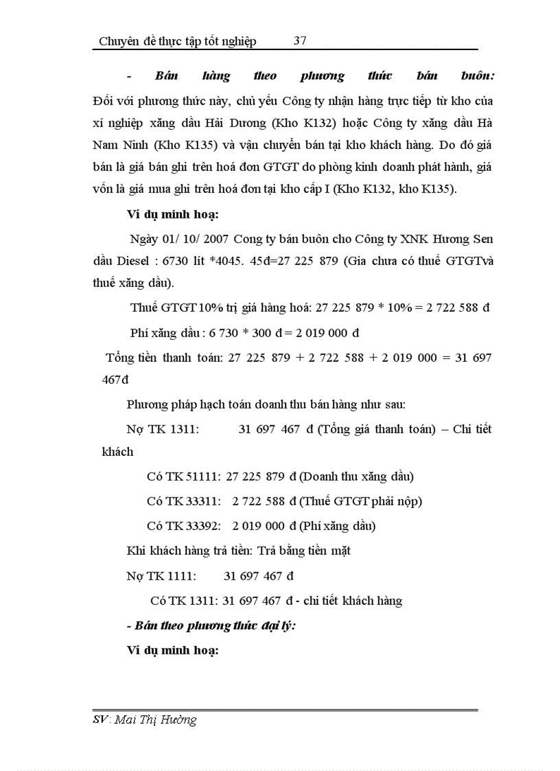 image for page Hoàn thiện công tác hạch toán tiêu thụ và xác định kết quả tiêu thụ tại Công ty xăng dầu Thái Bình