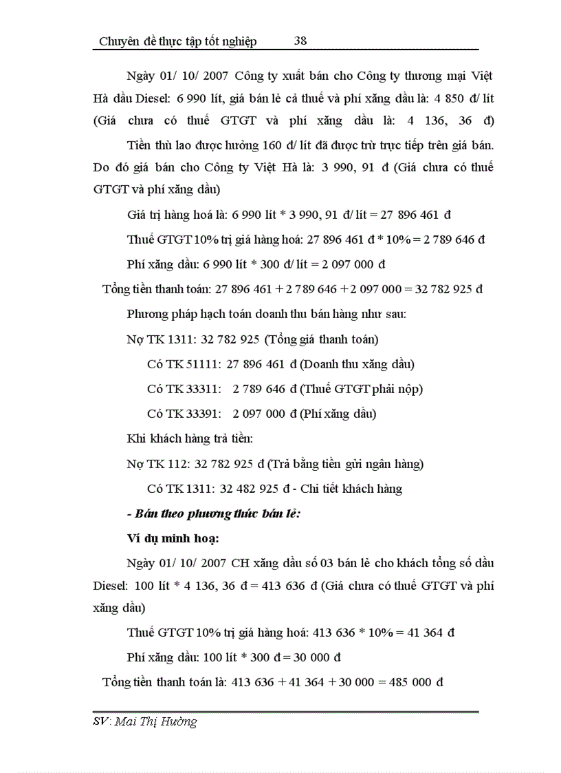 image for page Hoàn thiện công tác hạch toán tiêu thụ và xác định kết quả tiêu thụ tại Công ty xăng dầu Thái Bình