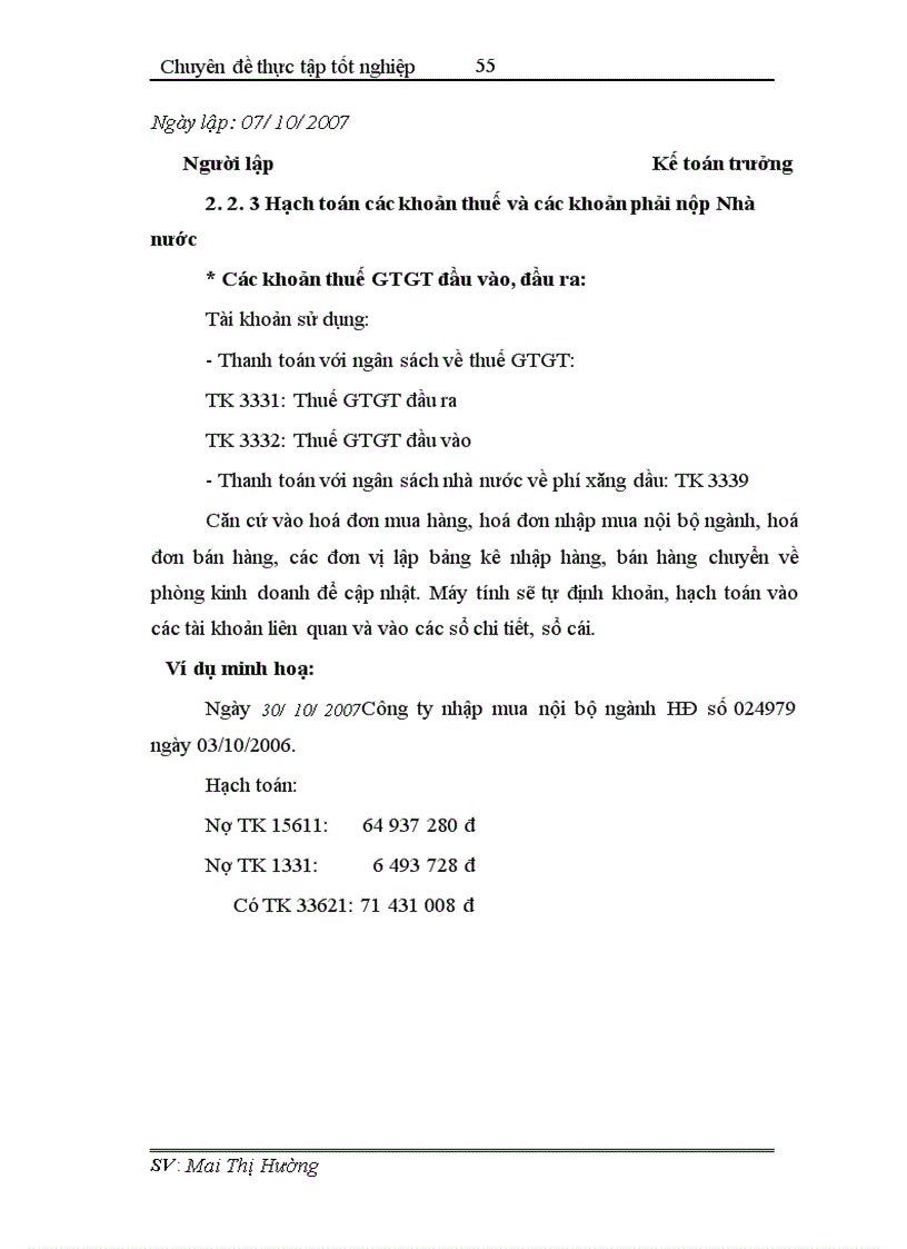 image for page Hoàn thiện công tác hạch toán tiêu thụ và xác định kết quả tiêu thụ tại Công ty xăng dầu Thái Bình