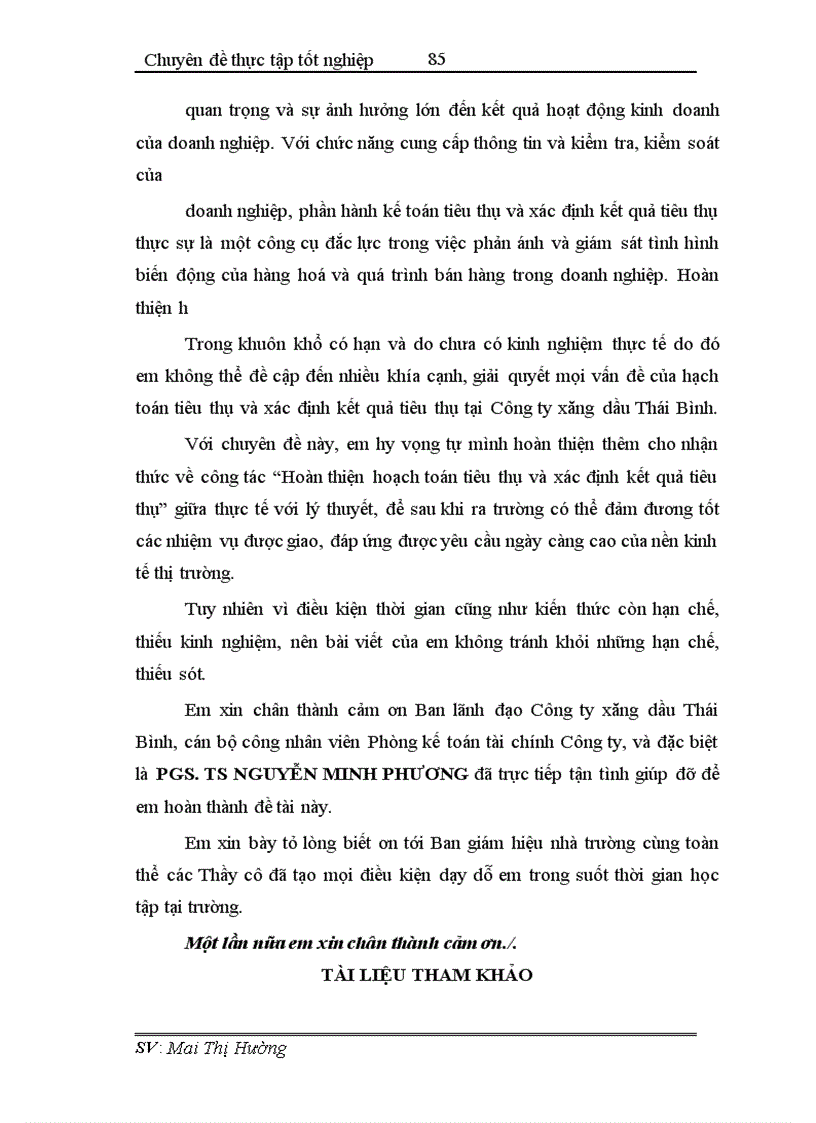 image for page Hoàn thiện công tác hạch toán tiêu thụ và xác định kết quả tiêu thụ tại Công ty xăng dầu Thái Bình