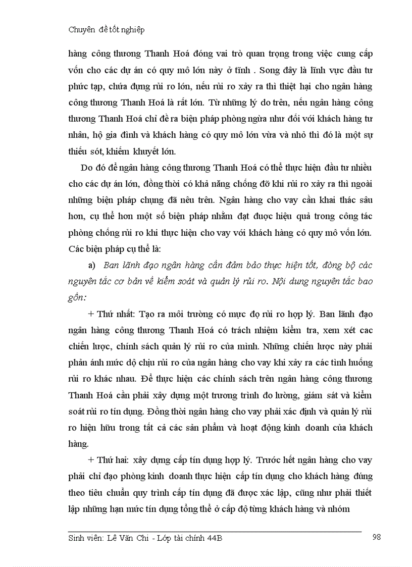 image for page Giải phỏp hạn chế rủi ro trong hoạt động cho vay của Ngõn hàng cụng thương Thanh Hoá