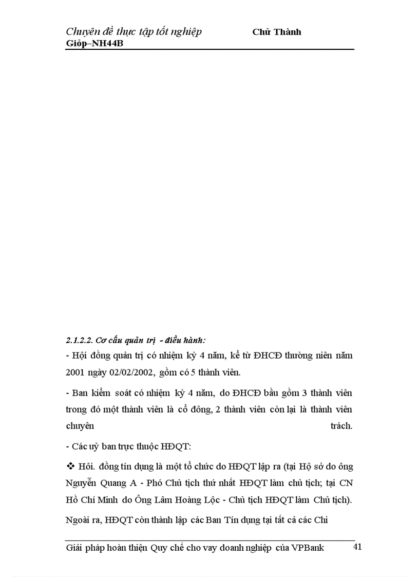 image for page Giải pháp hoàn thiện Quy chế cho vay doanh nghiệp của VPBank chi nhánh Hà Nội