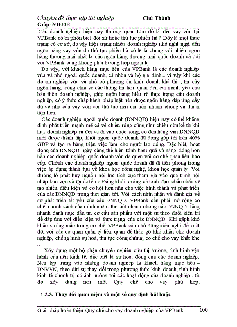 image for page Giải pháp hoàn thiện Quy chế cho vay doanh nghiệp của VPBank chi nhánh Hà Nội
