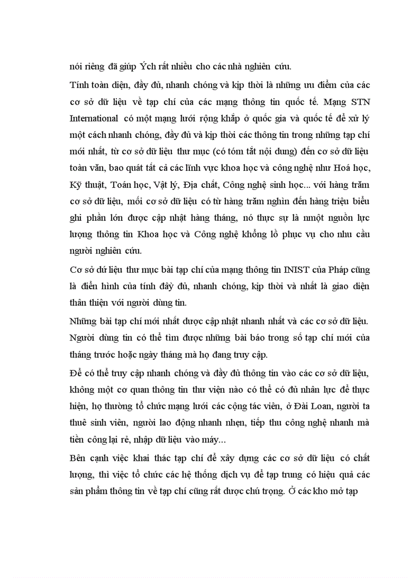 image for page Tổ chức khai thác và sử dụng nguồn tạp chí tại Trung tâm Thông tin Tư liệu khoa học và Công nghệ