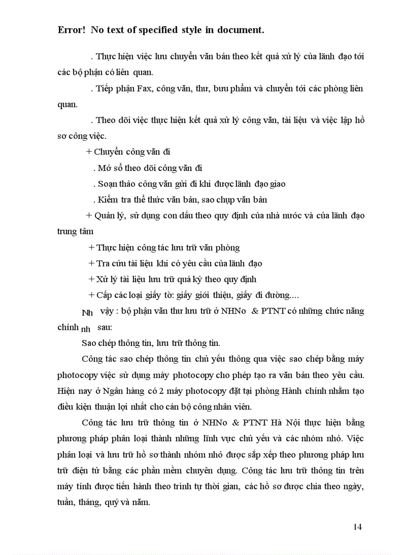 image for page Thực trạng và giải pháp hoàn thiện công tác thông tin ở văn phòng NHNo & PTNT Hà Nội