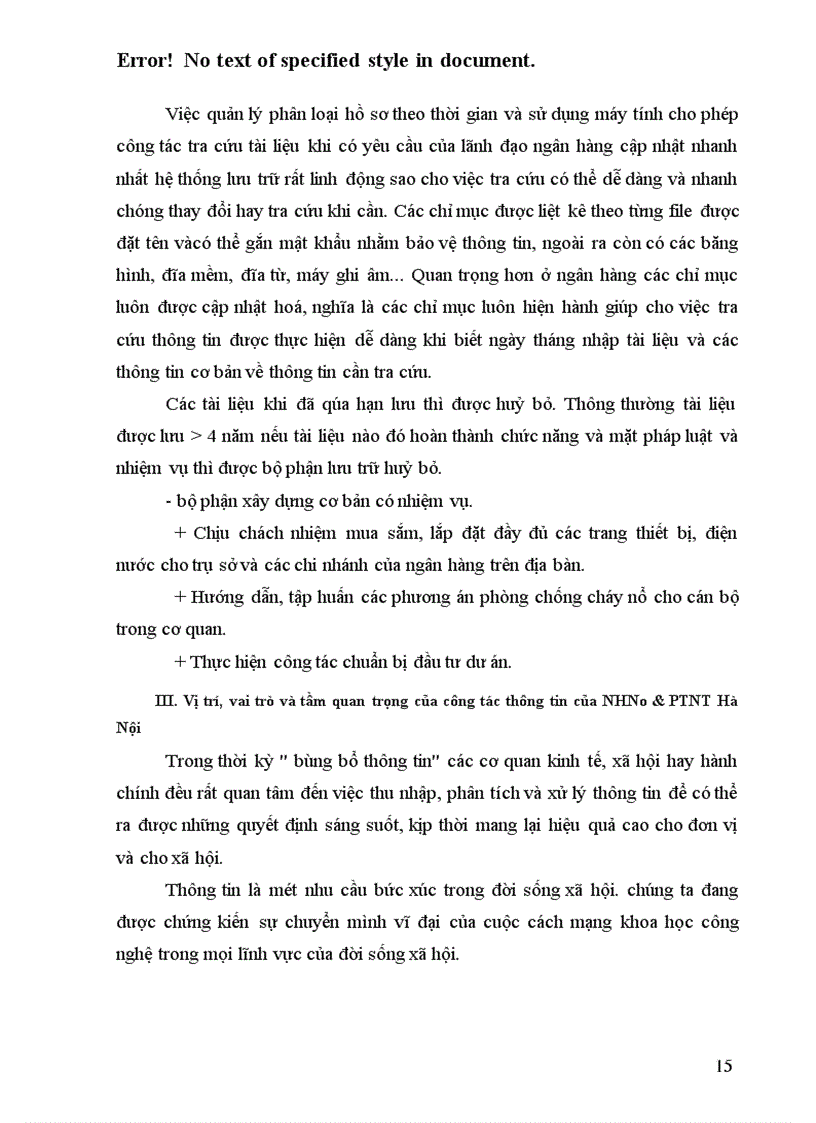 image for page Thực trạng và giải pháp hoàn thiện công tác thông tin ở văn phòng NHNo & PTNT Hà Nội