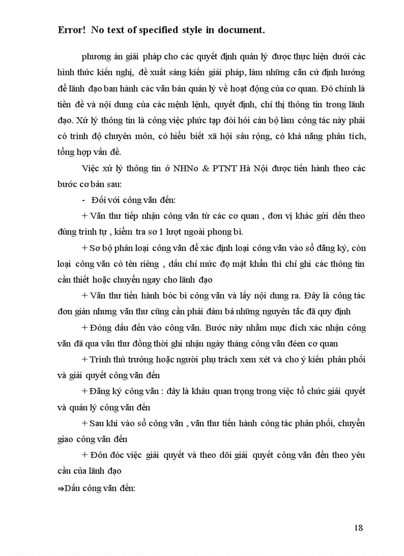 image for page Thực trạng và giải pháp hoàn thiện công tác thông tin ở văn phòng NHNo & PTNT Hà Nội
