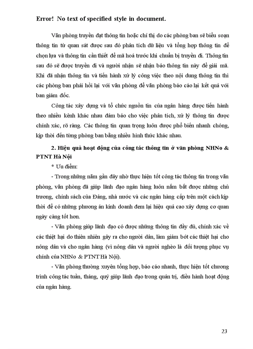 image for page Thực trạng và giải pháp hoàn thiện công tác thông tin ở văn phòng NHNo & PTNT Hà Nội