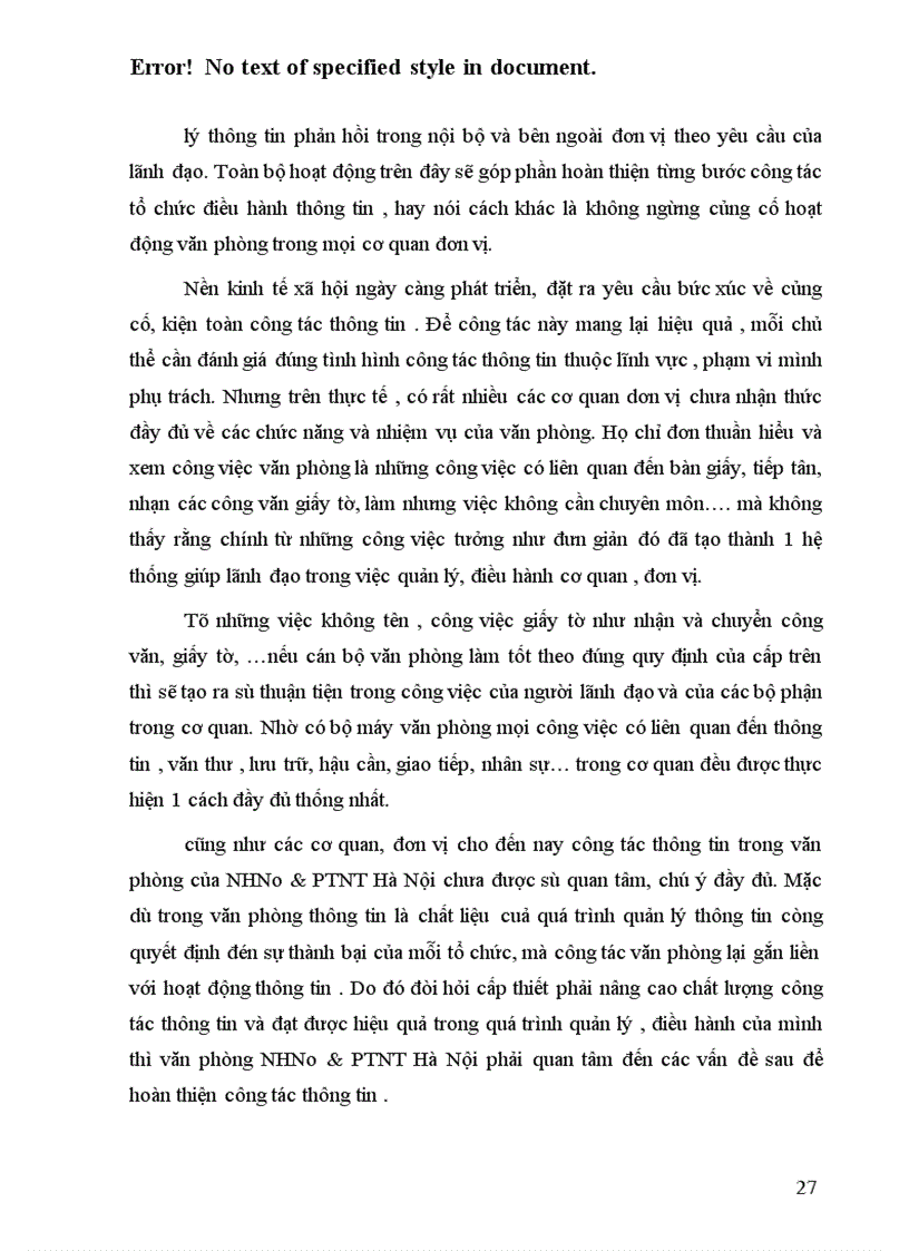 image for page Thực trạng và giải pháp hoàn thiện công tác thông tin ở văn phòng NHNo & PTNT Hà Nội