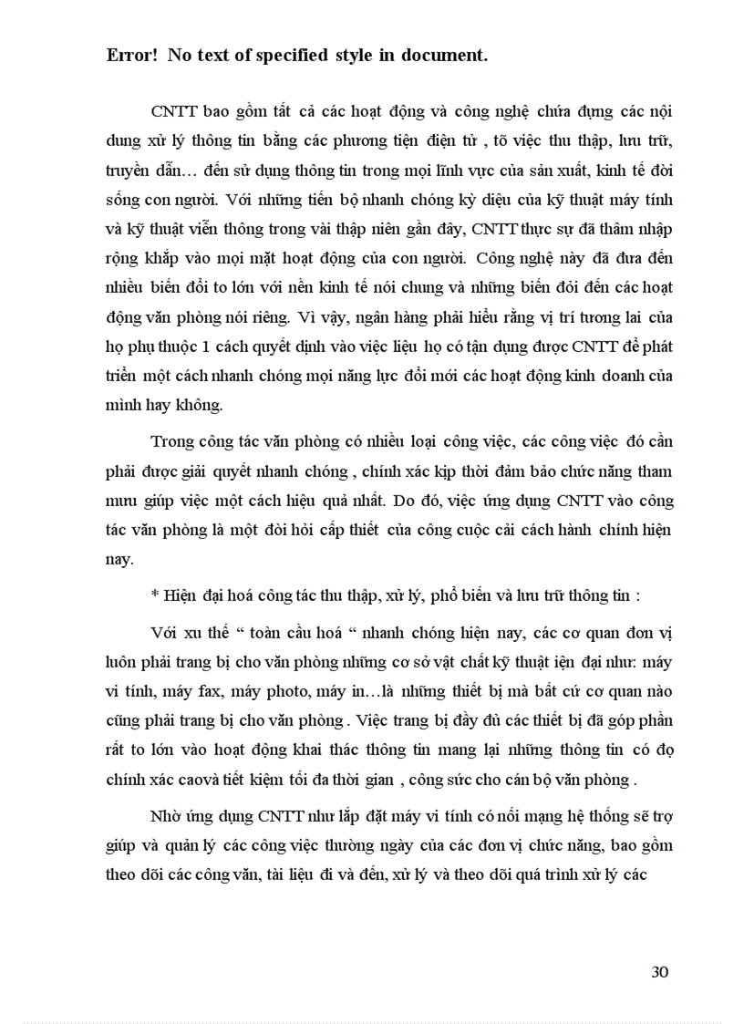 image for page Thực trạng và giải pháp hoàn thiện công tác thông tin ở văn phòng NHNo & PTNT Hà Nội