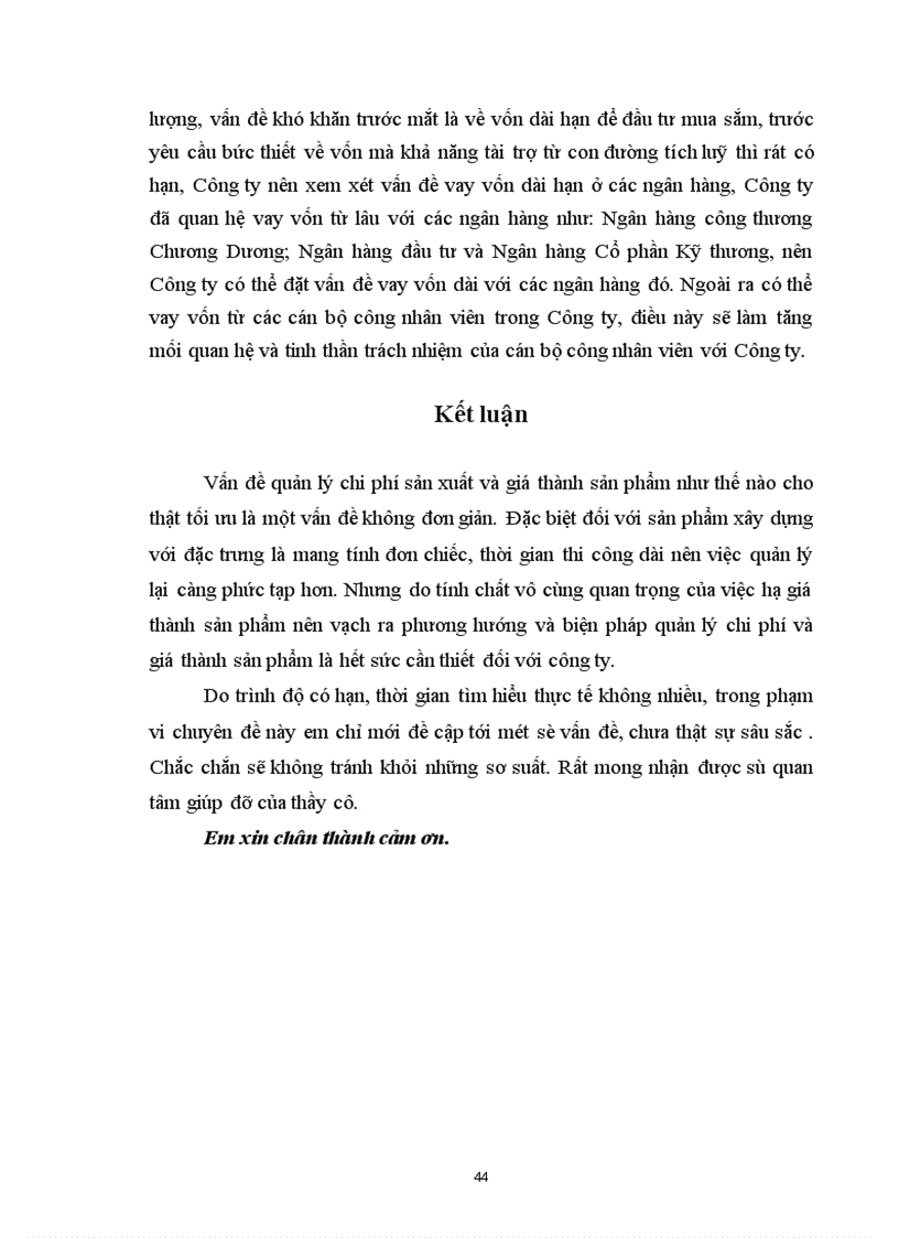 image for page Những phương hướng và biện pháp quản lý chi phí sản xuất và giá thành sản phẩm xây lắp ở Công ty cơ khí, xây dựng và lắp máy điện nước.