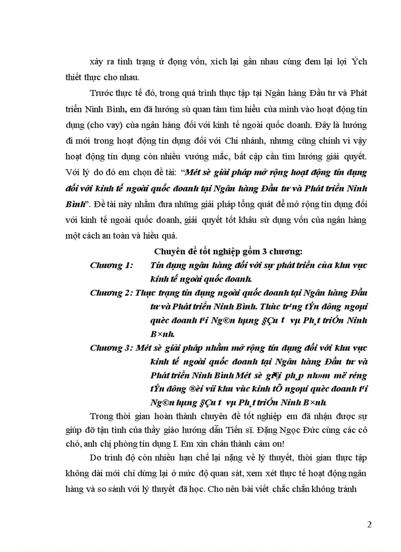 image for page Một số giải pháp mở rộng hoạt động tín dụng đối với kinh tế ngoài quốc doanh tại Ngân hàng Đầu tư và Phát triển Ninh Bình