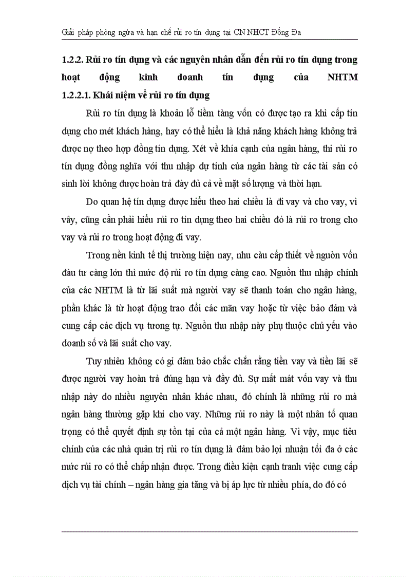 image for page Giải pháp hạn chế rủi ro tín dụng tại Chi nhánh Ngân hàng Công Thương khu vực Đống Đa