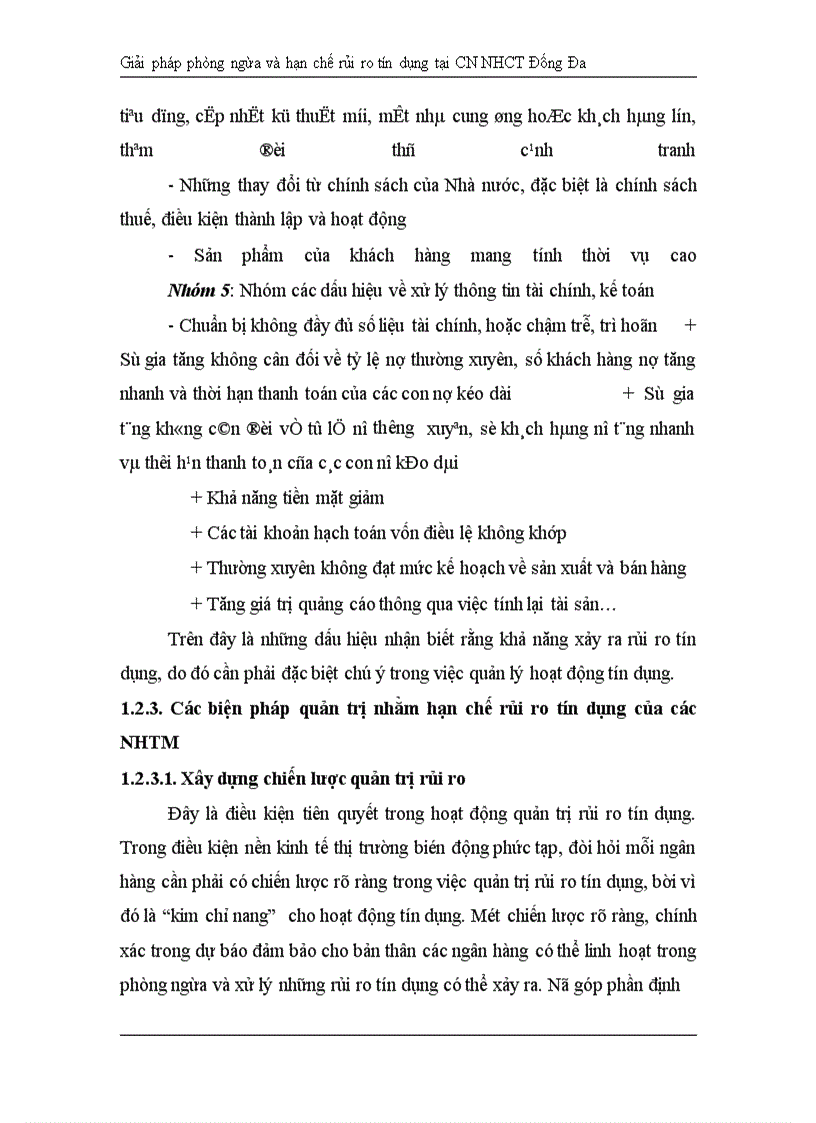 image for page Giải pháp hạn chế rủi ro tín dụng tại Chi nhánh Ngân hàng Công Thương khu vực Đống Đa