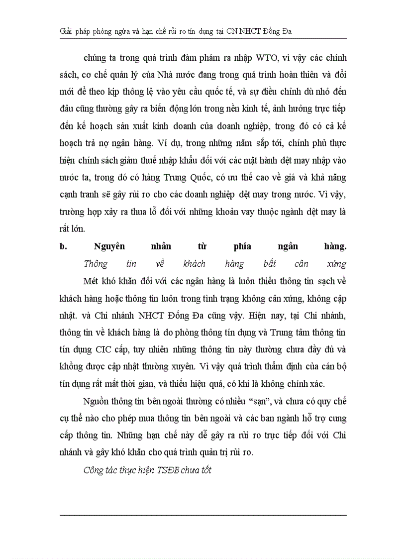 image for page Giải pháp hạn chế rủi ro tín dụng tại Chi nhánh Ngân hàng Công Thương khu vực Đống Đa