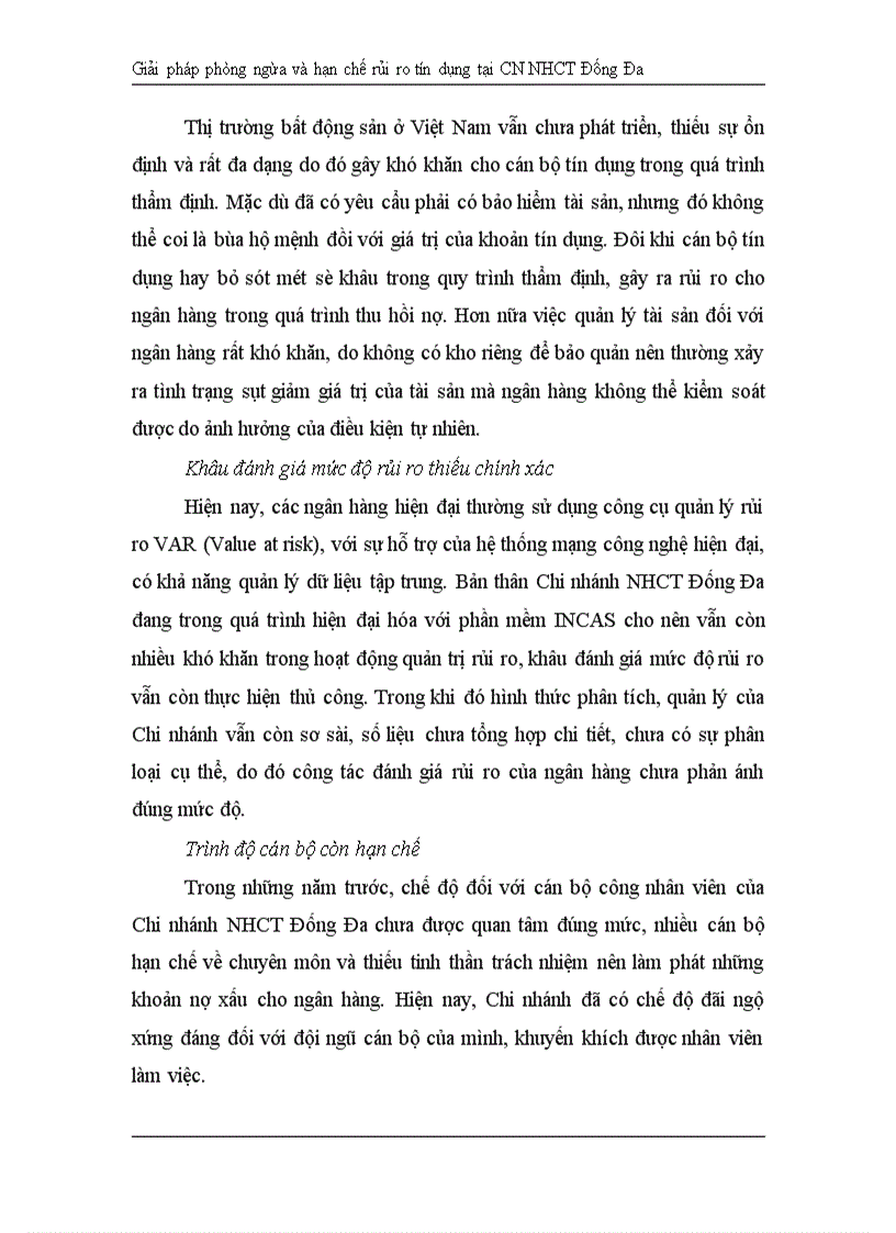 image for page Giải pháp hạn chế rủi ro tín dụng tại Chi nhánh Ngân hàng Công Thương khu vực Đống Đa