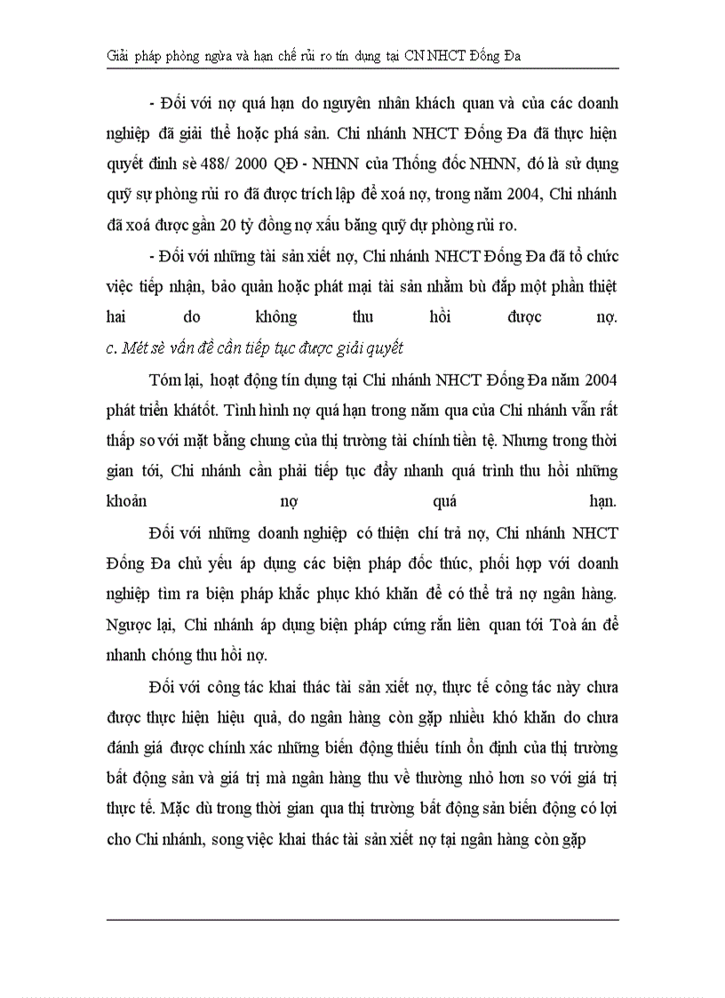 image for page Giải pháp hạn chế rủi ro tín dụng tại Chi nhánh Ngân hàng Công Thương khu vực Đống Đa