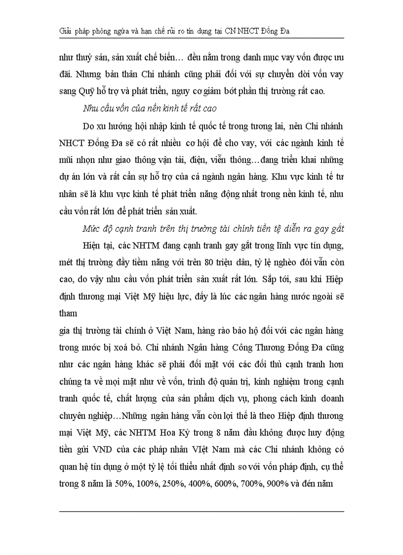 image for page Giải pháp hạn chế rủi ro tín dụng tại Chi nhánh Ngân hàng Công Thương khu vực Đống Đa