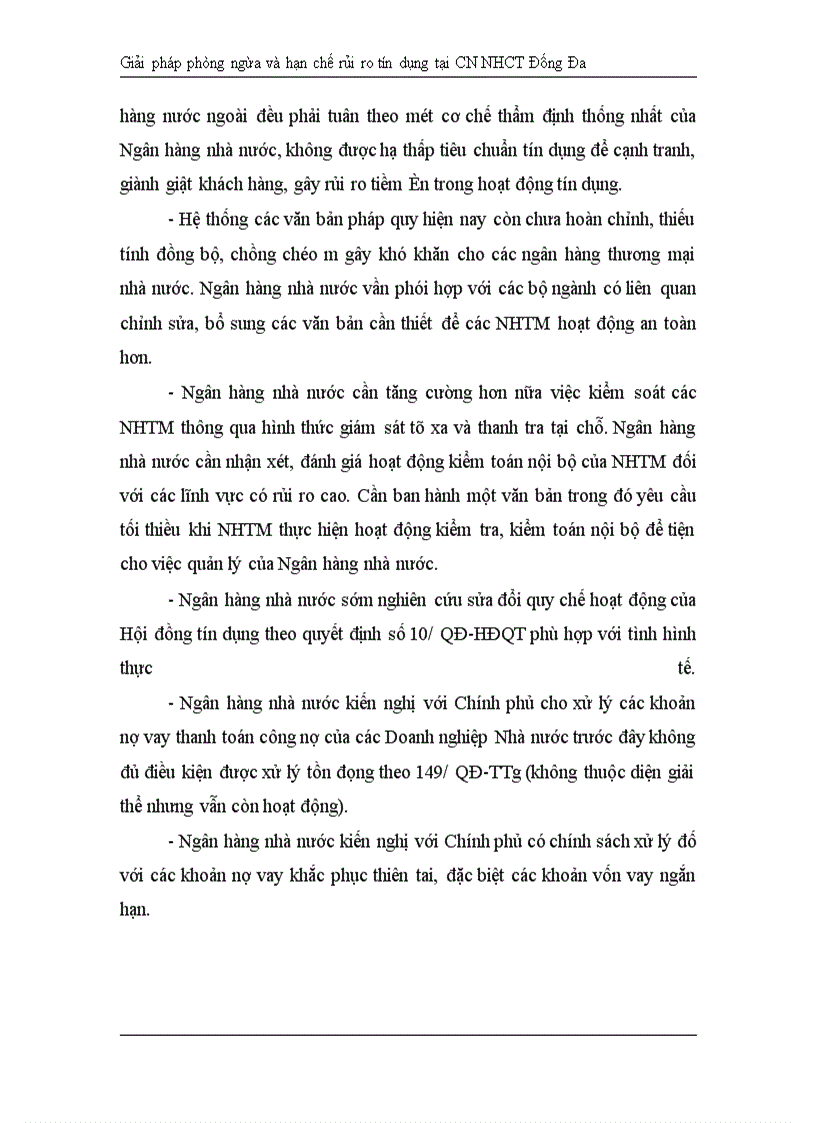 image for page Giải pháp hạn chế rủi ro tín dụng tại Chi nhánh Ngân hàng Công Thương khu vực Đống Đa