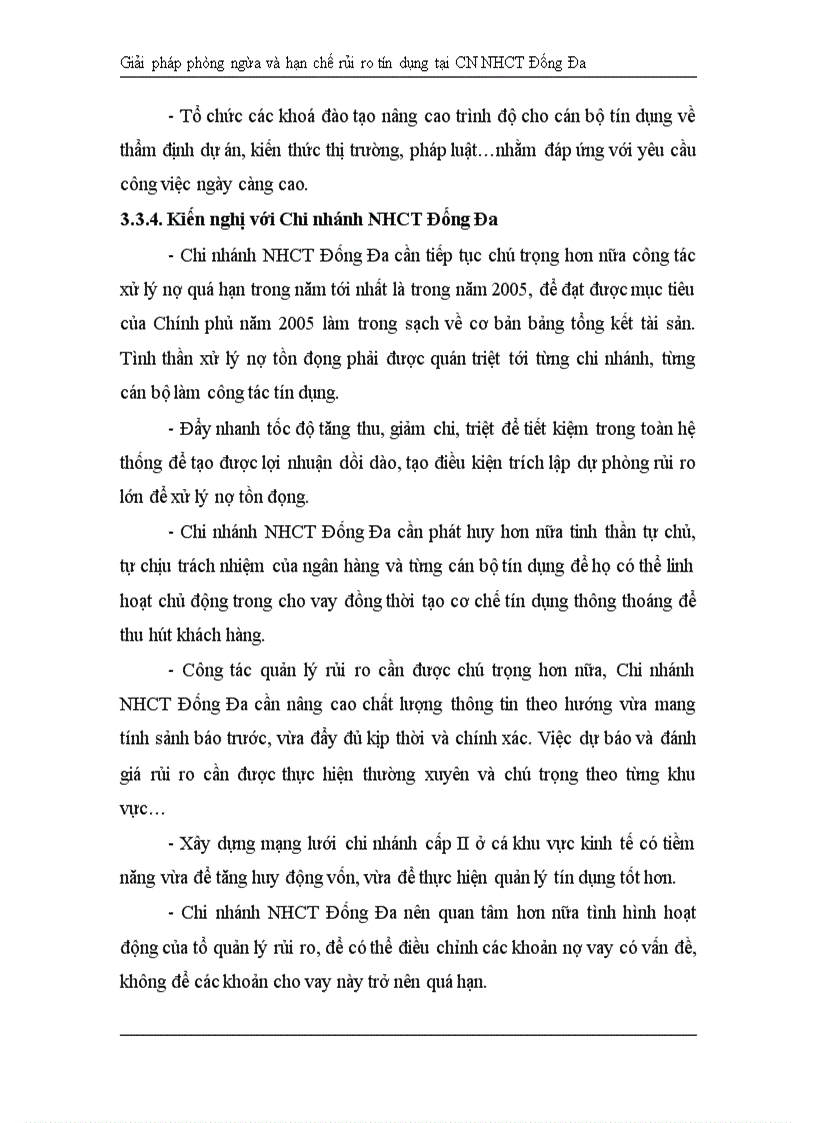 image for page Giải pháp hạn chế rủi ro tín dụng tại Chi nhánh Ngân hàng Công Thương khu vực Đống Đa