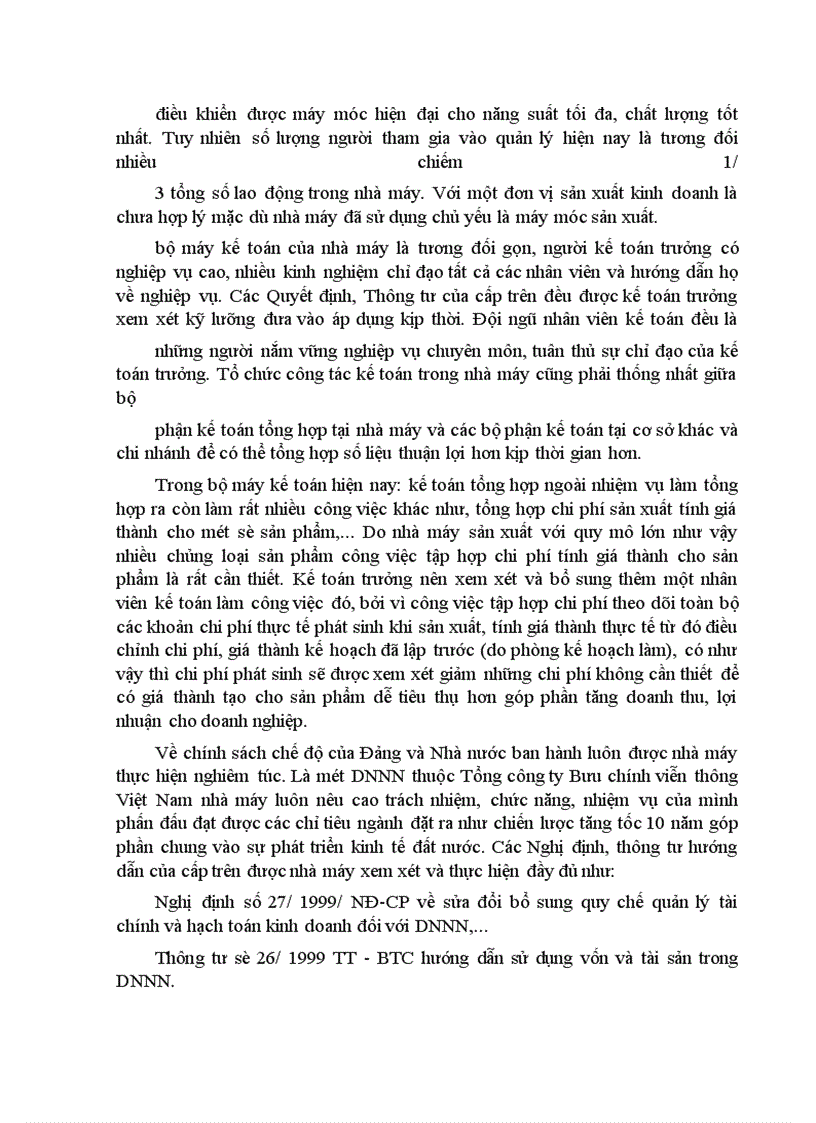 image for page Tổ chức kế toán tập hợp chi phí và tính giá thành sản phẩm tại Nhà máy Thiết bị Bưu điện