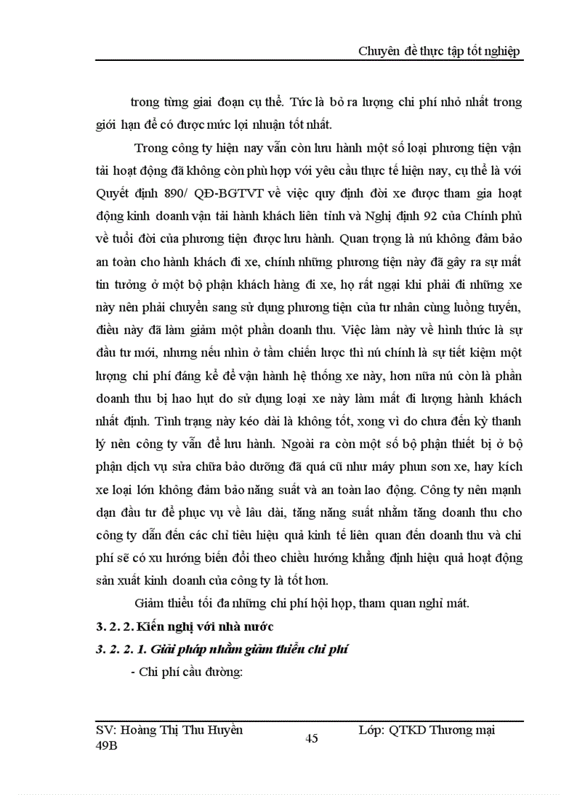 image for page Quản lý chi phí vận tải ở Công ty Cổ phần vận tải thương mại và dịch vụ du lịch Đông Anh