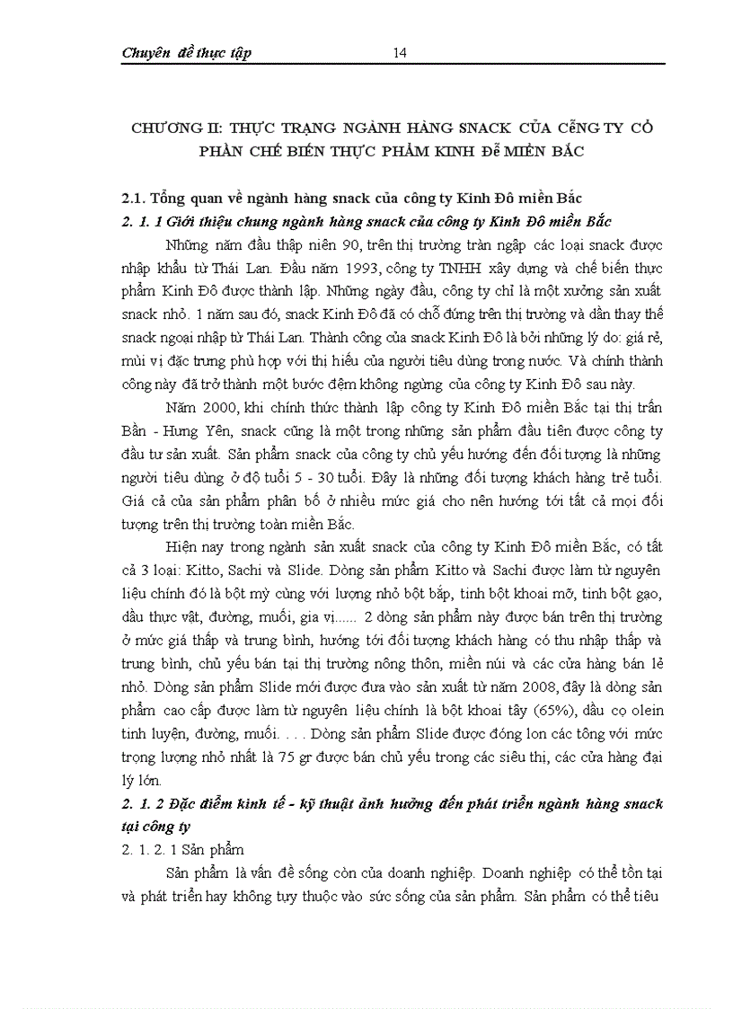 image for page Phát triển ngành hàng snack tại công ty cổ phần chế biến thực phẩm Kinh Đô miền Bắc – Thực trạng và giải pháp