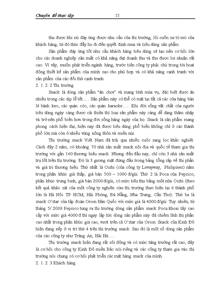 image for page Phát triển ngành hàng snack tại công ty cổ phần chế biến thực phẩm Kinh Đô miền Bắc – Thực trạng và giải pháp