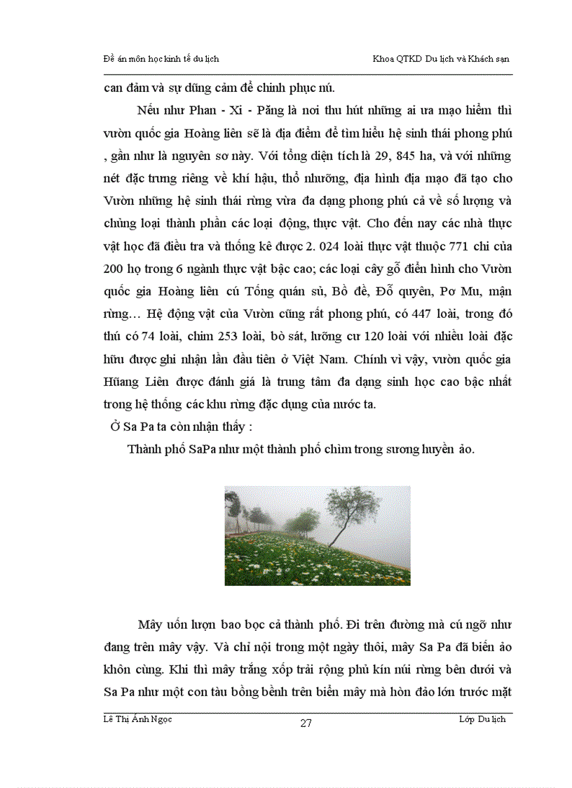 image for page Ảnh hưởng giữa việc phát triển du lịch và nguồn tài nguyên ở SaPa