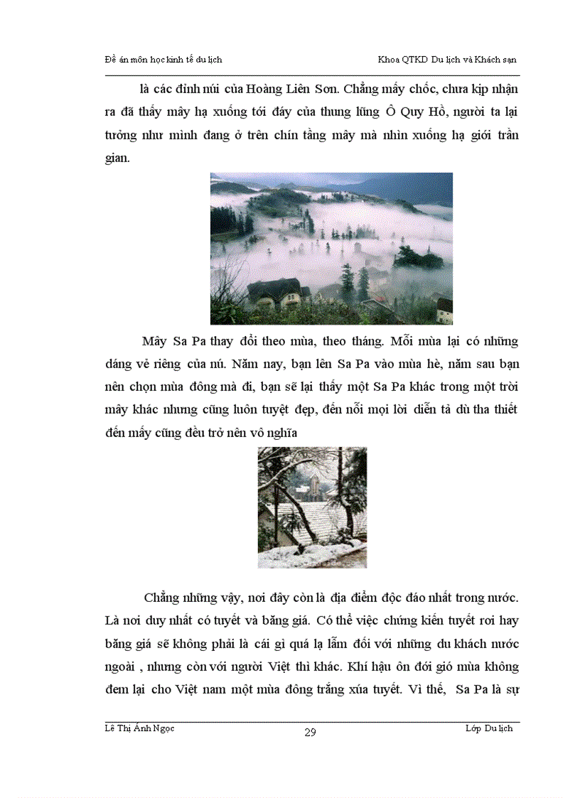 image for page Ảnh hưởng giữa việc phát triển du lịch và nguồn tài nguyên ở SaPa