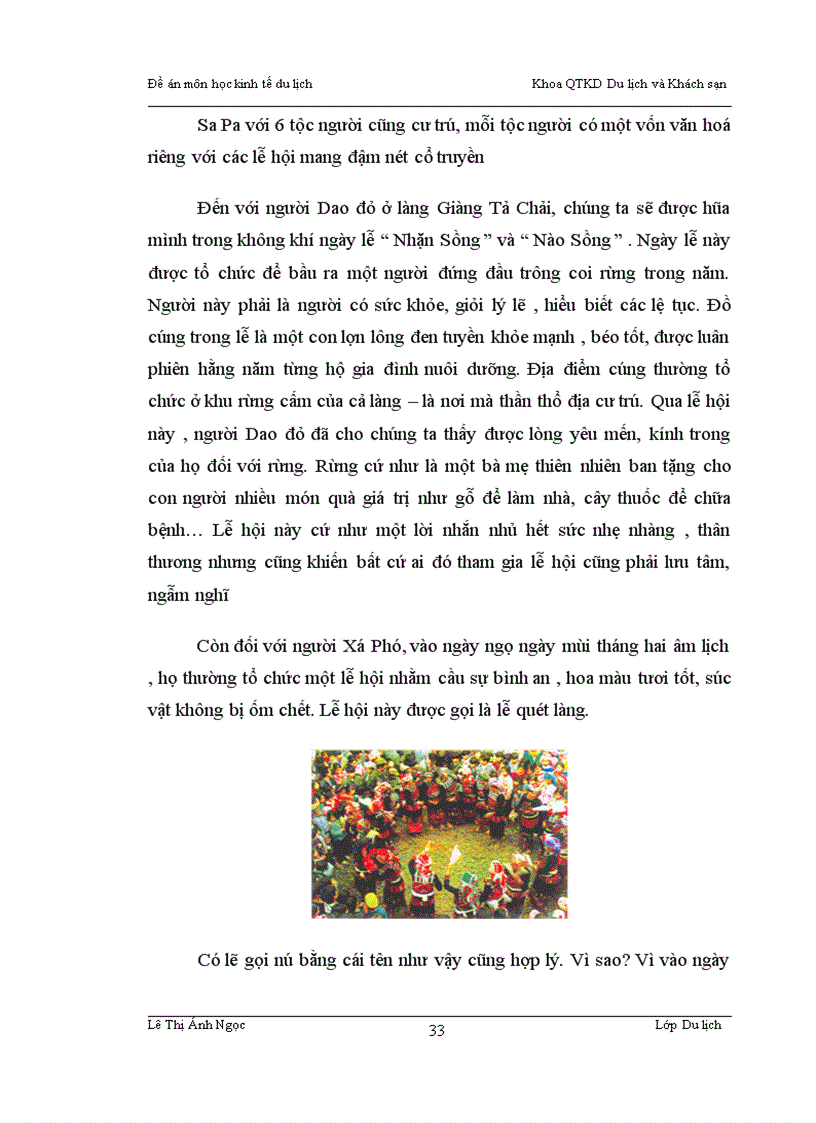 image for page Ảnh hưởng giữa việc phát triển du lịch và nguồn tài nguyên ở SaPa