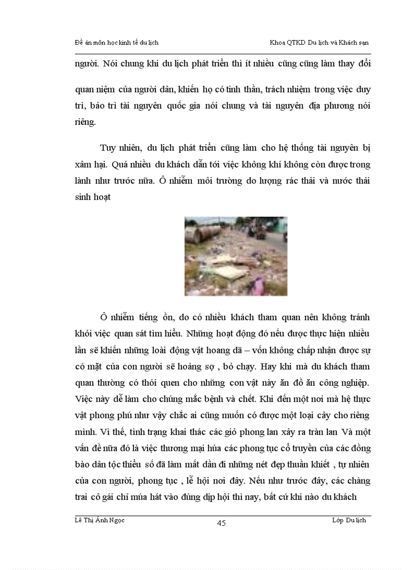 image for page Ảnh hưởng giữa việc phát triển du lịch và nguồn tài nguyên ở SaPa