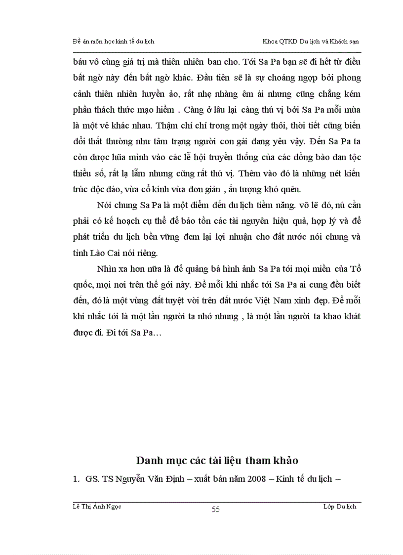 image for page Ảnh hưởng giữa việc phát triển du lịch và nguồn tài nguyên ở SaPa