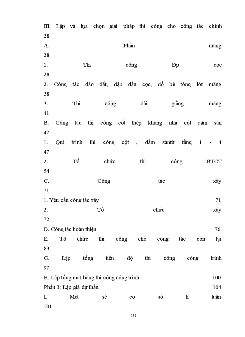 image for page Lập và lựa chọn các giải pháp kỹ thuật công nghệ và tổ chức thi công