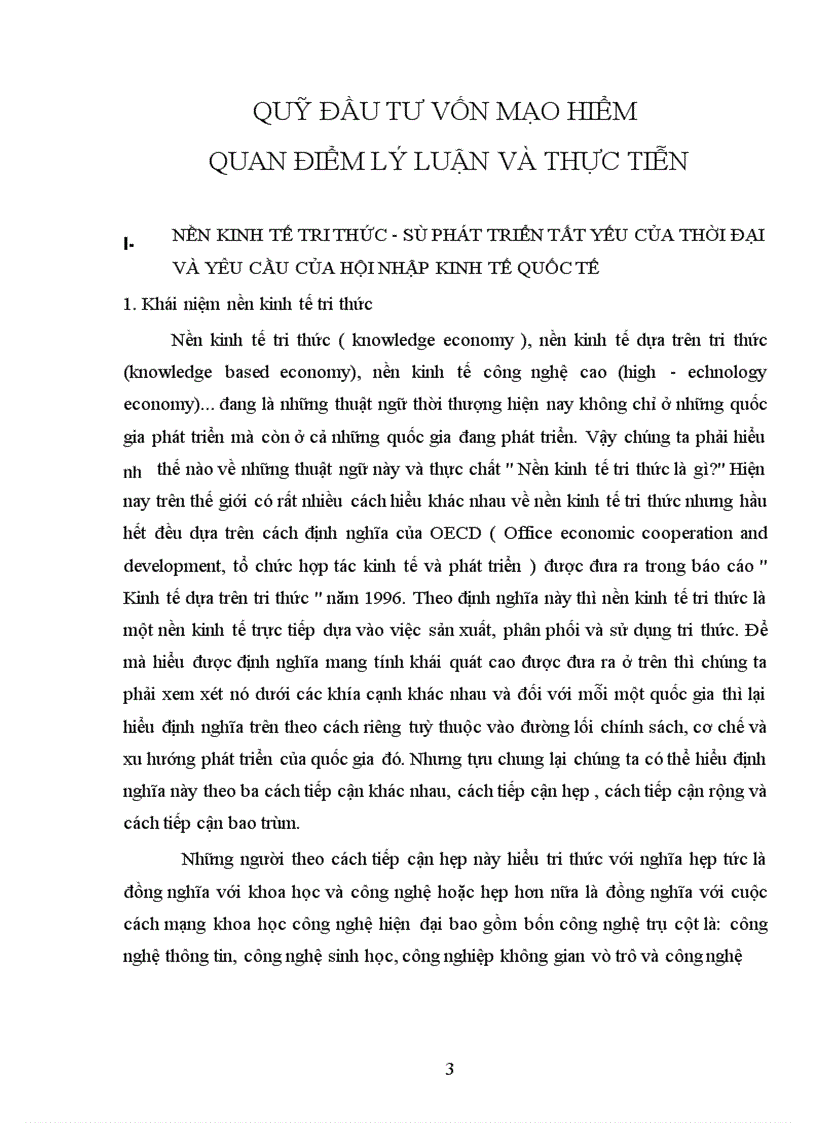 image for page Quỹ đầu tư vốn mạo hiểm - Cơ hội cho những nhà doanh nghiệp trẻ Việt Nam trong quá trình hội nhập kinh tế quốc tế và bước vào nền kinh tế tri thức