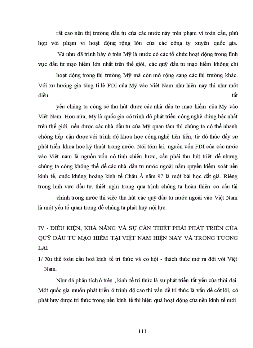 image for page Quỹ đầu tư vốn mạo hiểm - Cơ hội cho những nhà doanh nghiệp trẻ Việt Nam trong quá trình hội nhập kinh tế quốc tế và bước vào nền kinh tế tri thức