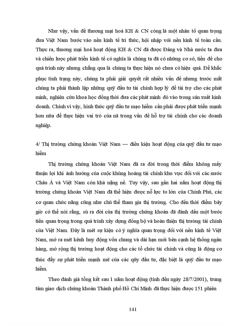 image for page Quỹ đầu tư vốn mạo hiểm - Cơ hội cho những nhà doanh nghiệp trẻ Việt Nam trong quá trình hội nhập kinh tế quốc tế và bước vào nền kinh tế tri thức