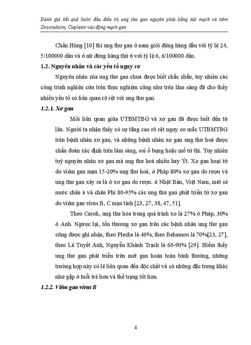 image for page Đánh giá kết quả bước đầu điều trị ung thư gan nguyên phát bằng nút mạch và tiêm Doxorubicin, Cisplatin vào động mạch gan