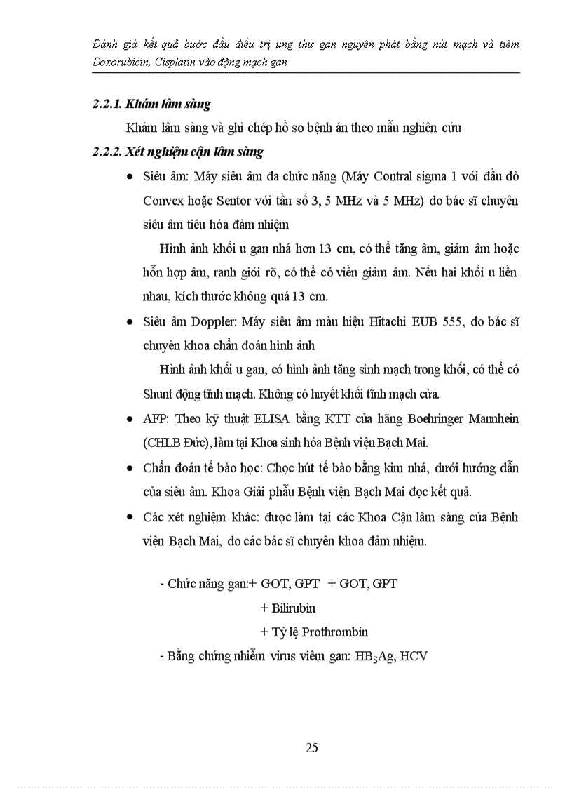 image for page Đánh giá kết quả bước đầu điều trị ung thư gan nguyên phát bằng nút mạch và tiêm Doxorubicin, Cisplatin vào động mạch gan
