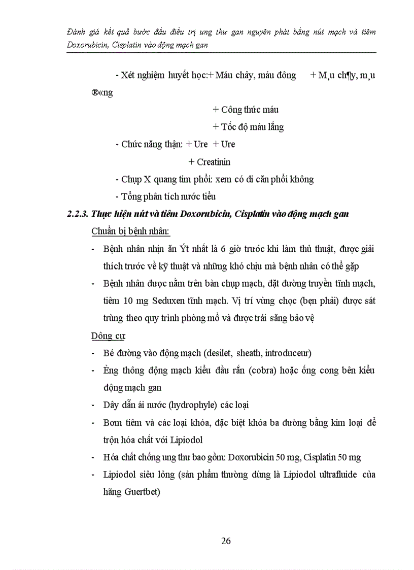 image for page Đánh giá kết quả bước đầu điều trị ung thư gan nguyên phát bằng nút mạch và tiêm Doxorubicin, Cisplatin vào động mạch gan