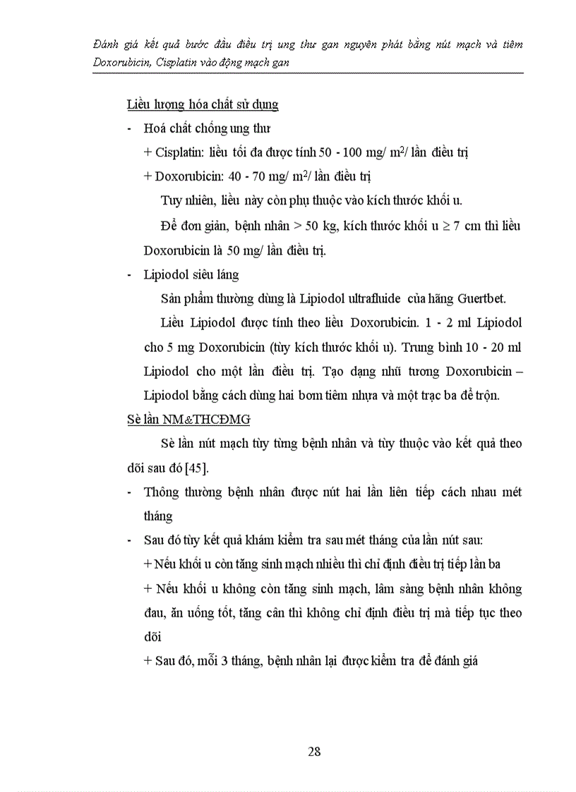 image for page Đánh giá kết quả bước đầu điều trị ung thư gan nguyên phát bằng nút mạch và tiêm Doxorubicin, Cisplatin vào động mạch gan