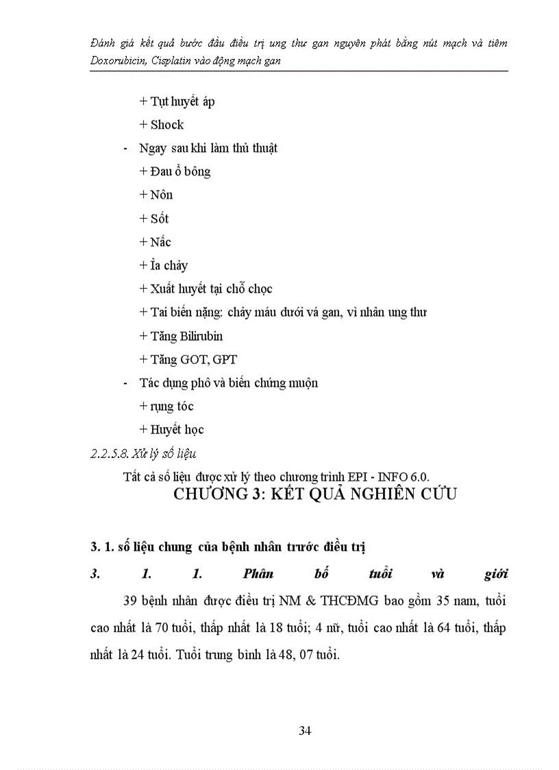 image for page Đánh giá kết quả bước đầu điều trị ung thư gan nguyên phát bằng nút mạch và tiêm Doxorubicin, Cisplatin vào động mạch gan