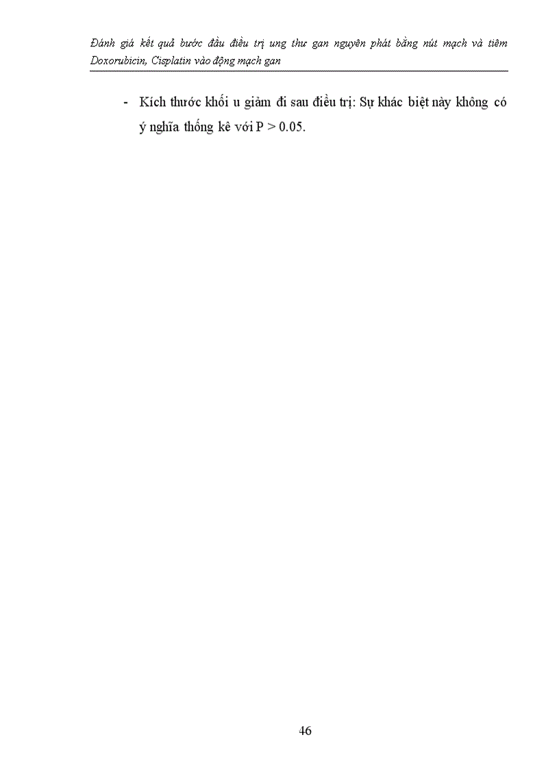 image for page Đánh giá kết quả bước đầu điều trị ung thư gan nguyên phát bằng nút mạch và tiêm Doxorubicin, Cisplatin vào động mạch gan