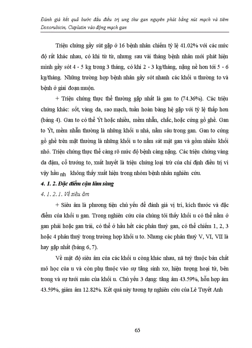 image for page Đánh giá kết quả bước đầu điều trị ung thư gan nguyên phát bằng nút mạch và tiêm Doxorubicin, Cisplatin vào động mạch gan