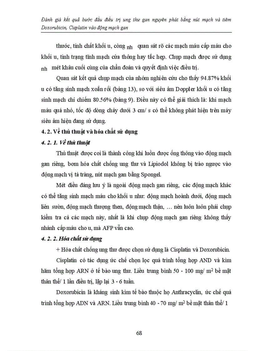 image for page Đánh giá kết quả bước đầu điều trị ung thư gan nguyên phát bằng nút mạch và tiêm Doxorubicin, Cisplatin vào động mạch gan